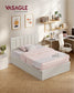 VASAGLE Lift Up Storage Bed Frame Full Size – Cappuccino Beige