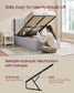 VASAGLE Lift Up Storage Bed Frame Twin Size – Dove Gray