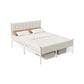 VASAGLE Queen Bed Frame, Dove Gray, Upholstered Headboard, Sturdy Steel, No Box Spring Needed – Cappuccino Beige