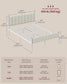 VASAGLE Queen Bed Frame, Dove Gray, Upholstered Headboard, Sturdy Steel, No Box Spring Needed – Cappuccino Beige