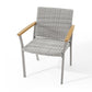 HOME Sencillo Collection - Dining Chair with Faux Wood Armrests