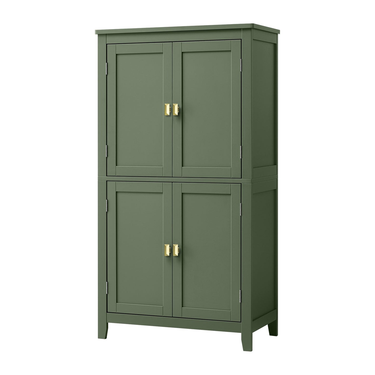 VASAGLE Freestanding Storage Cabinet with Adjustable Shelves – Forest Green