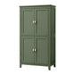 VASAGLE Freestanding Storage Cabinet with Adjustable Shelves – Forest Green