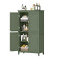 VASAGLE Freestanding Storage Cabinet with Adjustable Shelves – Forest Green