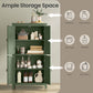 VASAGLE Freestanding Storage Cabinet with Adjustable Shelves – Forest Green