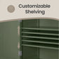 VASAGLE Freestanding Storage Cabinet with Adjustable Shelves – Forest Green