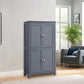 VASAGLE Freestanding Storage Cabinet with Adjustable Shelves – Dark Gray