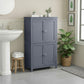 VASAGLE Freestanding Storage Cabinet with Adjustable Shelves – Dark Gray
