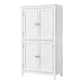 VASAGLE Freestanding Storage Cabinet with Adjustable Shelves – White