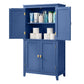 VASAGLE Freestanding Storage Cabinet with Adjustable Shelves – Harbor Blue