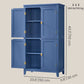 VASAGLE Freestanding Storage Cabinet with Adjustable Shelves – Harbor Blue