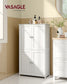 VASAGLE Floor Storage Cabinet with Adjustable Shelves and Doors – Cloud White