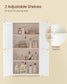 VASAGLE Floor Storage Cabinet with Adjustable Shelves and Doors – Cloud White