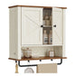 VASAGLE Liry Bathroom Wall Cabinet – Rustic White – 7.9"D x 23.6"W x 28.7"H