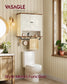 VASAGLE Liry Bathroom Wall Cabinet – Rustic White – 7.9"D x 23.6"W x 28.7"H