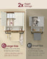 VASAGLE Liry Bathroom Wall Cabinet – Rustic White – 7.9"D x 23.6"W x 28.7"H
