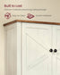VASAGLE Liry Bathroom Wall Cabinet – Rustic White – 7.9"D x 23.6"W x 28.7"H