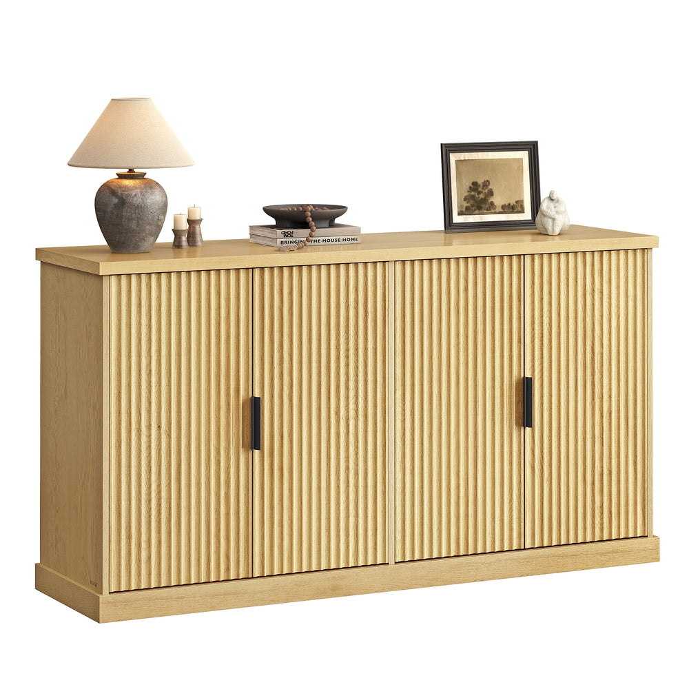 VASAGLE Maxe Buffet Cabinet, Console Cabinet – Oak Beige