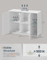 SONGMICS HOME Storage Cabinets, Superfast Toolless Assembly – Snow White