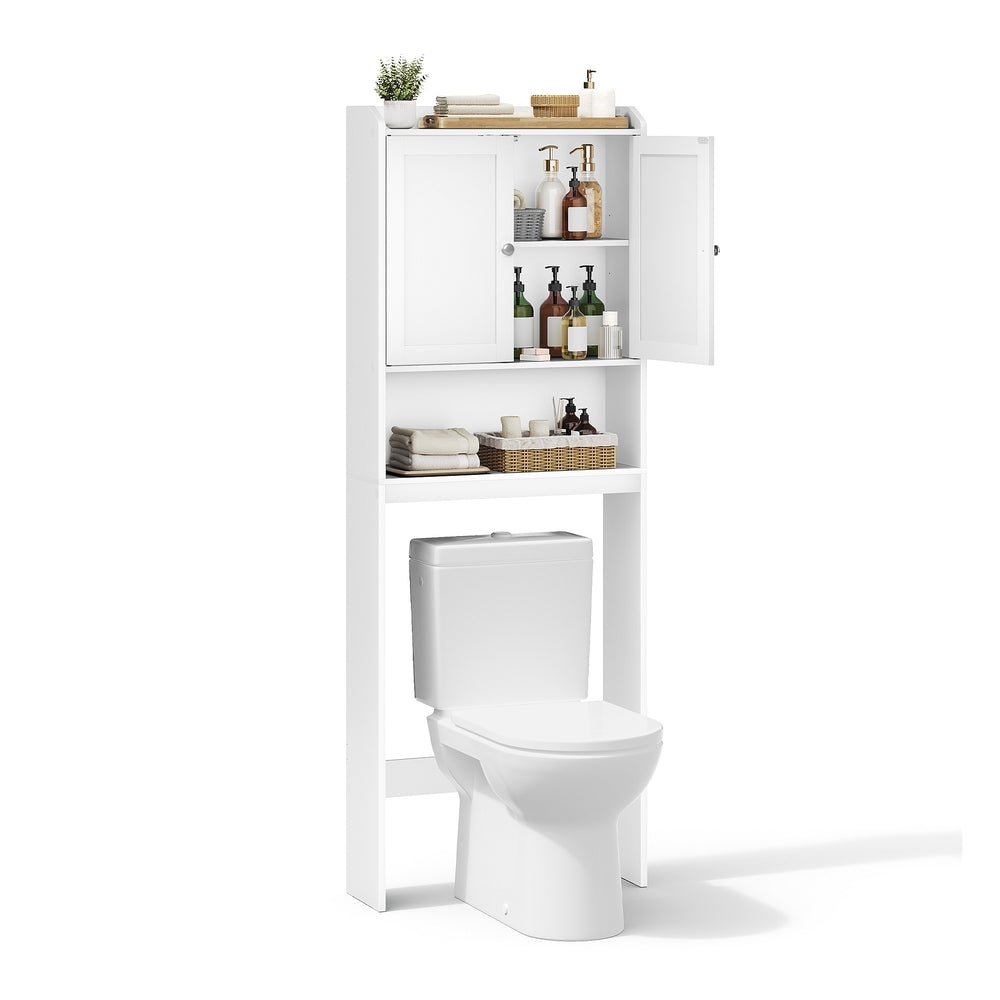 VASAGLE Over Toilet Storage Cabinet, 7.9 X 24. 6 X 70 Inches, Cloud White