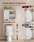 VASAGLE Over Toilet Storage Cabinet, 7.9 X 24. 6 X 70 Inches, Cloud White