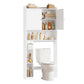 VASAGLE Bathroom Storage Shelf with Paper Holder Over Toilet – Cloud White