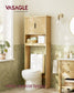 VASAGLE Maxe Over the Toilet Storage Cabinet, 23.6-Inch Wide Mid Century Modern, Oak Beige
