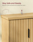 VASAGLE Maxe Over the Toilet Storage Cabinet, 23.6-Inch Wide Mid Century Modern, Oak Beige