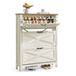 VASAGLE Liry Shoe Storage Cabinet Organizer with 3 Flip Drawers – Rustic White
