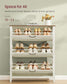 VASAGLE Liry Shoe Storage Cabinet Organizer with 3 Flip Drawers – Rustic White