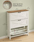 VASAGLE Liry Shoe Storage Cabinet Organizer with 3 Flip Drawers – Rustic White