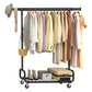 SONGMICS Clothes Rack, Heavy-Duty Rolling Clothing Garment Rack, Ink Black