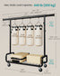 SONGMICS Clothes Rack, Heavy-Duty Rolling Clothing Garment Rack, Ink Black