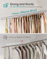 SONGMICS Clothes Rack, Heavy-Duty Rolling with Wheels, Silver