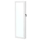 SONGMICS Lockable Mirror Jewelry Armoire with Lights for Wall or Door – White