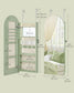 SONGMICS Wide LED Jewelry Cabinet Wall/Door Mounted – Laurel Green