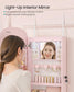 SONGMICS LED Jewelry Cabinet Wall/Door Mounted Jelly Pink Surface with Cream White Lining – Jelly Pink Surface, Cream White Lining