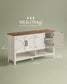 VASAGLE 3-Tier Shoe Cabinet, Farmhouse Style – Rustic White