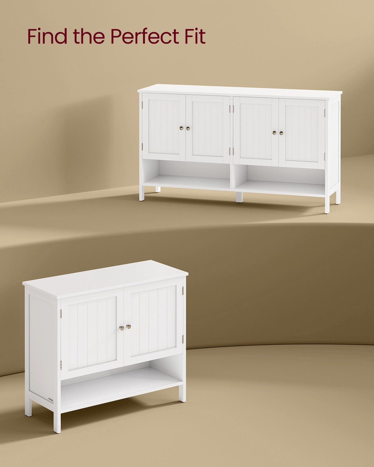 VASAGLE Shoe Cabinet, 3-Tier Shoe Storage Organizer – Cloud White