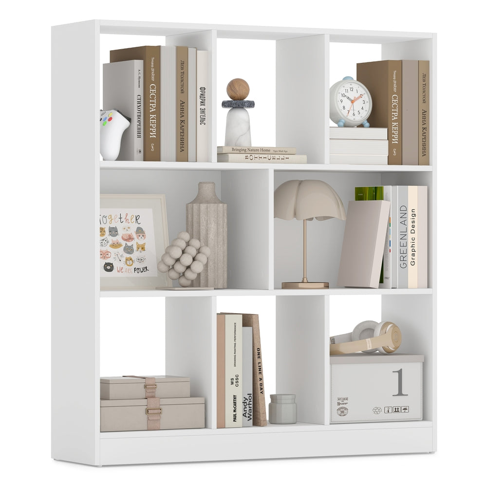 VASAGLE Custos Open Storage Bookshelf – Cloud White