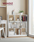 VASAGLE Custos Open Storage Bookshelf – Cloud White