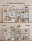 VASAGLE Custos Open Storage Bookshelf – Cloud White