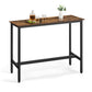 VASAGLE Bar Table, Narrow, 15.7 X 47.2 X 35.4 Inches, Brown and Black – Rustic Brown