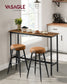VASAGLE Bar Table, Narrow, 15.7 X 47.2 X 35.4 Inches, Brown and Black – Rustic Brown