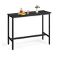 VASAGLE Narrow Bar Table with Metal Frame – Ebony Black, Ink Black