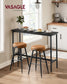VASAGLE Narrow Bar Table with Metal Frame – Ebony Black, Ink Black