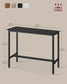VASAGLE Narrow Bar Table with Metal Frame – Ebony Black, Ink Black