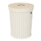 SONGMICS Round Laundry Hamper with Lid, 25 Gallons, White – Cream White