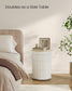 SONGMICS Round Laundry Hamper with Lid, 25 Gallons, White – Cream White
