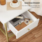 White Nightstand with Drawer FredCo